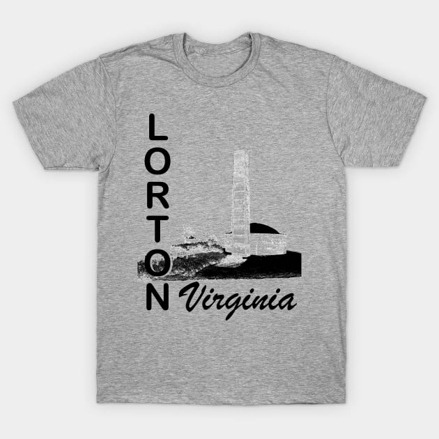 Lorton - Beehive Brick Kiln - Black T-Shirt by Swift Art